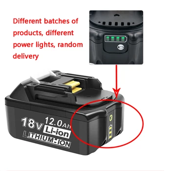 Новинка Для 18V Makita Battery 12000mAh Аккумуляторная Батарея для Электроинструментов со светодиодной литий-ионной Заменой LXT BL1860B BL1860 BL1850 Изображение 2