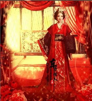 Китайское традиционное свадебное платье, Красный свадебный костюм для невесты, Телевизионная пьеса 