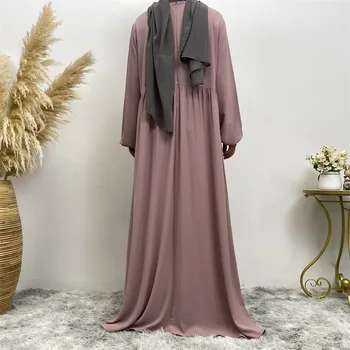 Рамадан, Абая, Модное мусульманское женское платье с длинным рукавом, Исламский Макси-кафтан для вечеринок, Халат Джилбаб, Халат Плюс Размер, Арабский турецкий кафтан Изображение 2