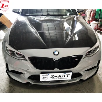 Z-ART Карбоновый Капот двигателя для BMW M2 2015-2019 Настоящая Карбоновая крышка двигателя для BMW F87 M2 Карбоновый Капот двигателя