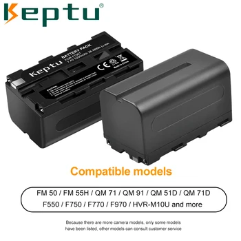 KEPTU NP-F750 NPF750 NP-F770 5200 мАч Батарея и быстрое зарядное устройство для Sony F570 F550 F530 YN160 L116T CCD-RV100 RV200 L132T L116T Изображение 2