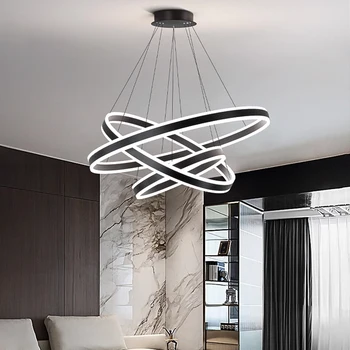 Подвесной светильник для гостиной современный простой атмосферный минималистичный роскошный круглый бар, столовая, спальня, люстра