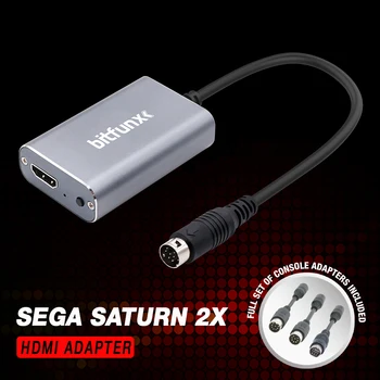Цифровой HDMI-адаптер Bitfunx для всех консолей Saturn Megadrive/Genesis и Neo Geo CD с 6 Режимами Вывода 480i 480p 576i 576p