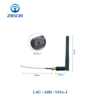 Внешняя Wi-Fi антенна 2,4 ГГц с кабелем IPEX IPX к Интернет-антенне для связи 2,4 G Wifi Антенна с косичкой Изображение 2