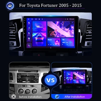 Автомобильный радиоприемник Develuck 2Din Android 11 для Toyota Fortuner 1 Hilux Revo Vigo 2007-2015 Мультимедийный плеер Carplay Стерео 4G GPS DVD Изображение 2