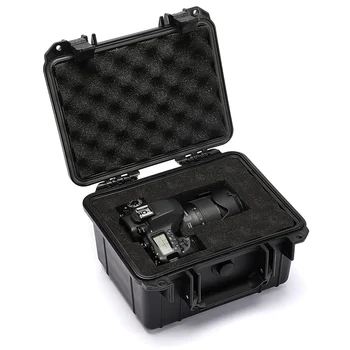 Пластиковый кейс для защитного оборудования Водонепроницаемый Жесткий ящик для инструментов для электродрели Камера Противоударный ящик для хранения с губкой