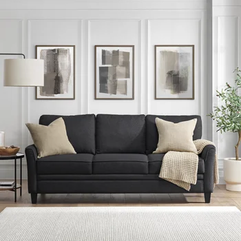Опоры Auden 3-местный классический современный диван, черная мебель диван мебельные гарнитуры для гостиной диван