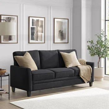 Опоры Auden 3-местный классический современный диван, черная мебель диван мебельные гарнитуры для гостиной диван Изображение 2