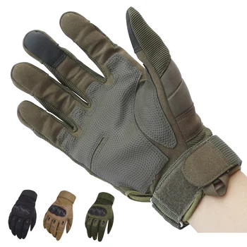 Тактические перчатки Военные Мужские, для Спорта на открытом воздухе, Велосипедные Перчатки с полными пальцами, Армейские Пейнтбольные Противоскользящие Велосипедные перчатки с сенсорным экраном