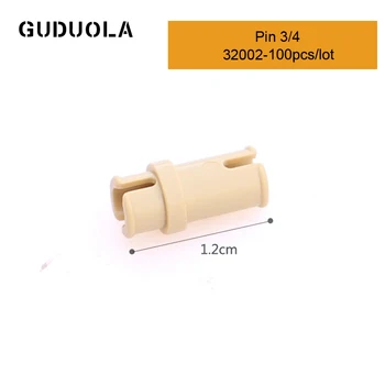 Детали Guduola 32002 Pin 3/4 MOC Pin/Axle Строительный блок Собирает игрушки из частиц 100 шт./лот