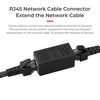 Разъем RJ45 Кабель Ethernet Cat7 6, сетевой удлинитель от женщины к женщине, удлинитель для расширения локальной сети компьютера Изображение 2