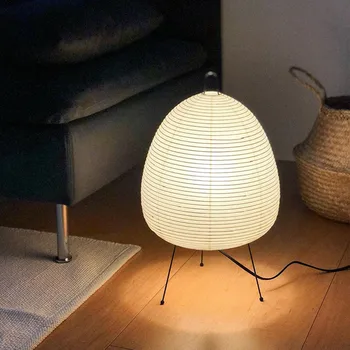 Торшер Akari 7A Креативный дизайнерский бумажный светильник в японском стиле, украшение для спальни, Домашнего освещения в отеле, дизайнерский светильник для дивана Изображение 2