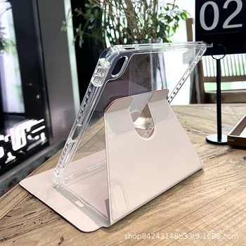 Прозрачный Акриловый Чехол с Вращением на 360 ° для Xiaomi Pad 6 6 Pro для Xiaomi Pad 5 Pro 11 с Держателем Карандаша, Кожаный Защитный чехол Изображение 2