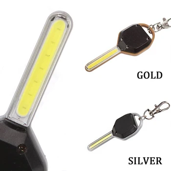 Мини Светодиодный фонарик в форме мини-ключа, брелок для ключей, аварийный фонарь для кемпинга Изображение 2