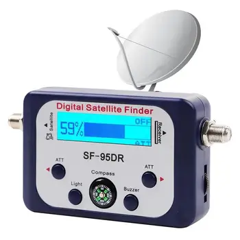 Спутниковый искатель Спутниковый детектор для кемпинга Цифровой спутниковый приемник с функцией звукового сигнала и