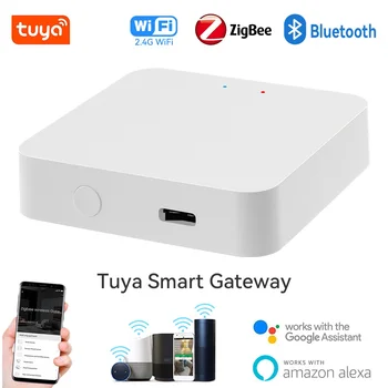 Smart Life Tuya ZigBee WiFi Bluetooth Сетка Умный Шлюз Датчик Мост приложение Голосовое Управление Шлюз Концентратор работа с Alexa Google Home Изображение 2