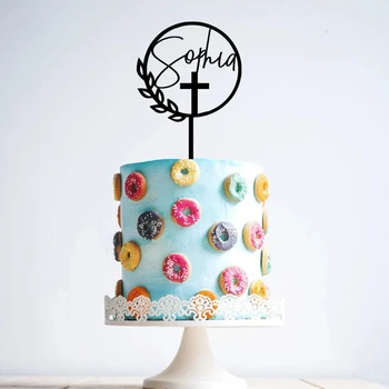 индивидуальный акриловый топпер для торта|день рождения|крещение|свадьба|причастие|детский душ|крещение|новобрачные