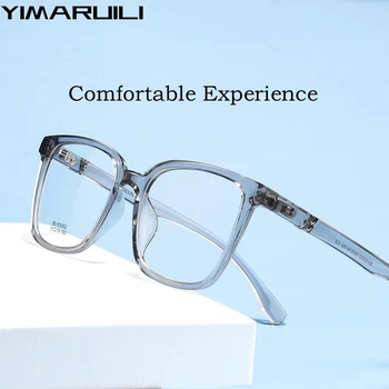 YIMARUILI/ Новые Ультралегкие Модные Высококачественные Очки TR90 в Квадратной Прозрачной Оптической Оправе по рецепту для Мужчин и женщин Изображение 2