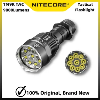 NITECORE TM9K TAC Ультракомпактный тактический фонарь с максимальной мощностью 9800 люмен, Встроенный литий-ионный аккумулятор емкостью 5000 мА, Перезаряжаемый светодиодный фонарь Troch