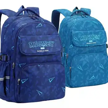 Школьные сумки Disney с Микки и Минни Для мальчиков и девочек, ортопедический рюкзак на плечо для учащихся начальной школы 1-3 класса Большой емкости Mochila Изображение 2
