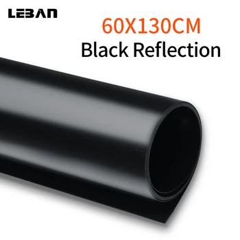 60x130 см 24 * 51 дюйм, черный матовый отражающий ПВХ, Бесшовный водонепроницаемый фон для студийного освещения, фоновая ткань