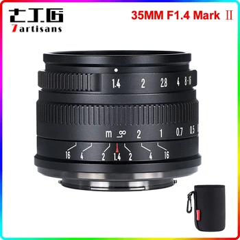 объектив 7artisans 35 мм F1.4 Mark II APS-C Prime с ручной фокусировкой для камер Sony E/Fuji X/M4/3/Nikon Z Mount X-T10 X-A3 A6600
