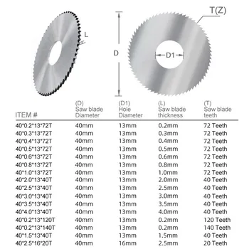 XCAN Пильный диск 40 мм для продольной резки HSS Стальной Дисковый отрезной диск для станка для резки металла, стали, ПВХ Изображение 2