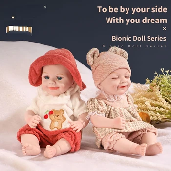 33 см кукла-реборн, супер имитация детской эмалированной куклы, детская программная игрушка, милая кукла с открытыми и закрытыми глазами, подарок 
