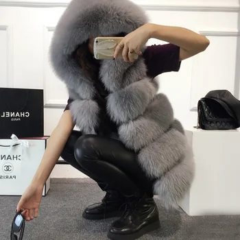 Женское пальто 2023, модное осенне-зимнее длинное пальто из искусственного меха, куртка для женщин Изображение 2