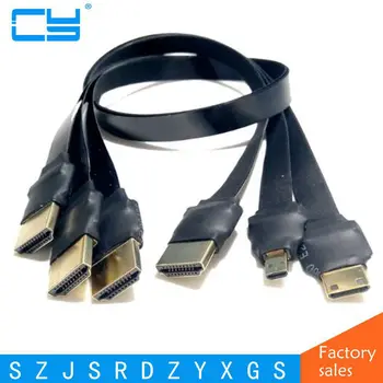DIY FPV HD-совместимый Плоский кабель типа A от мужчины к мужчине HDTV FPC для Мультикоптерной аэрофотосъемки 0,1 м/0,2 м/0,5 м/0,8 м/1 м