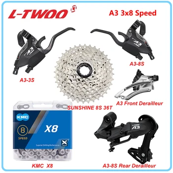 LTWOO A3 2:1 3X8 Скоростной групповой набор для горного велосипеда KMC X8 Передний + Рычаг переключения Передач + Задний Переключатель Передач Комплекты Для Запчастей Для горных Велосипедов