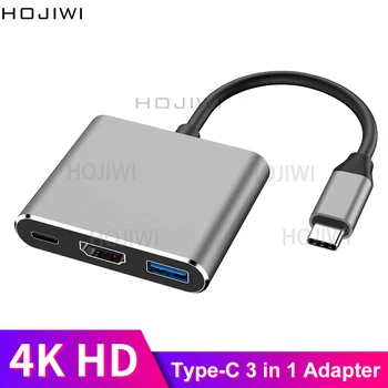 HOJIWI 3 In1 Type C к Мульти USB 3,0 концентратор Адаптер USB C к HDMI Разветвитель док-станции PD для ноутбуков MacBook usb c док-станция AA17 Изображение 2