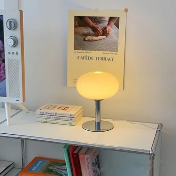 Прикроватная лампа для девочки, Настольная лампа с леденцом на палочке, Декоративная настольная лампа Bauhaus Post Modern Minimalistic Nordic Retro Glass USB Plug Настольные светильники Изображение 2