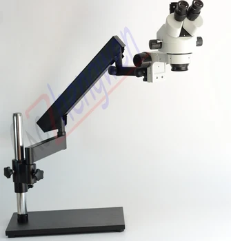 FYSCOPE HDMI 60fps Камера Тяжелая База Артикуляционный Микроскоп 3.5X-90X Тринокулярный Зум-Микроскоп + 144 шт 4-зонный светодиодный светильник Изображение 2