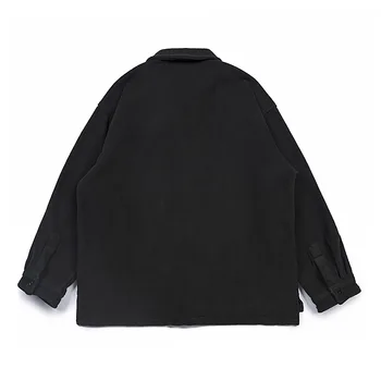 Куртка C. E Для мужчин и женщин, двустороннее повседневное пальто из флиса 1: 1, простые однотонные полупрозрачные пальто, Верхняя одежда Изображение 2