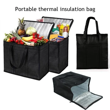 Портативная сумка для ланча, Складной Термоизоляционный Пакет со льдом для Пикника, Сумка для хранения продуктов, Переносчик напитков, Изолированные сумки-холодильники