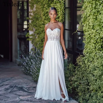 Элегантные Свадебные платья TIXLEAR для Женщин, Популярные На Лето 2023, Трапециевидные, С Открытой спиной, Потрясающие Vestidos De Novia