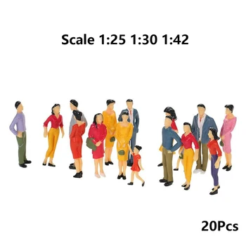 Масштаб 1: 25-1: 42 Миниатюрная модель людей, Материалы для сцены из АБС-пластика Для строительства, Песочный стол, Ландшафтный макет, Наборы для Диорамы, 20 штук