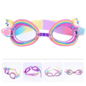 Защитные очки для плавания Детские очки для плавания в бассейне с защитой от запотевания по рецепту малыша Для девочек Подводный Единорог для детей Пляж УФ