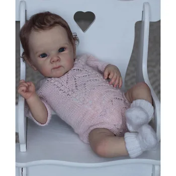 45 см Новорожденная Кукла Реборн Бетти Реалистичная, мягкая на ощупь, приятный ребенок, Многослойная 3D-кожа с видимыми венами Изображение 2