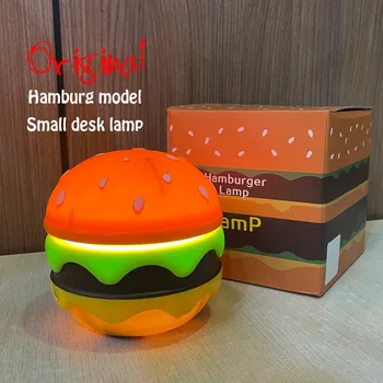 Креативный американский стиль гамбургера выдвижная перезаряжаемая светодиодная настольная лампа атмосферная лампа домашнего декора прикроватный ночник для спальни