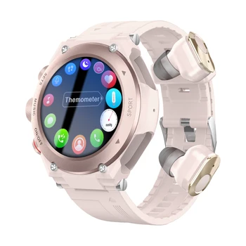 Новые смарт-часы T92 с наушниками, Bluetooth-гарнитурой, Умные часы с динамиком, трекером, музыкой, пульсометром, Спортивные женские часы