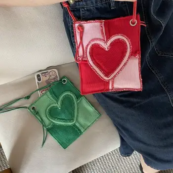 Женская сумка, Новые модные квадратные сумки на плечо с сердечками, сумки через плечо, корейская женская мини-сумка с твердой застежкой, сумка для девочек