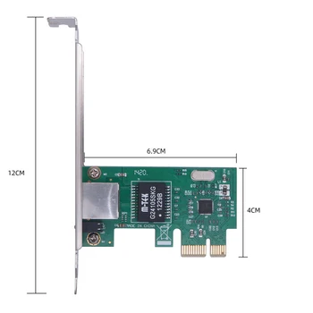1X Адаптер сетевой карты Ethernet 1000 Мбит/с PCI-e 1X Настольная встроенная карта расширения RJ45 Gigabit Ethernet Изображение 2