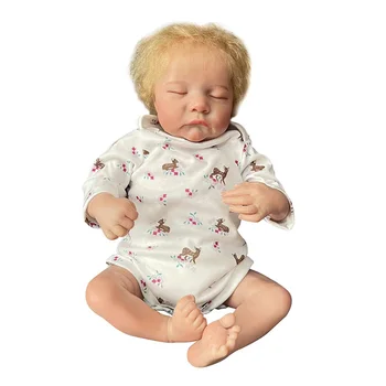 19-дюймовая Кукла Bebe Reborn Для Новорожденных, Реалистичная Приятная Кукла, Популярная Спящая Леви, Светлые Волосы, Высококачественная Кукла Ручной Работы