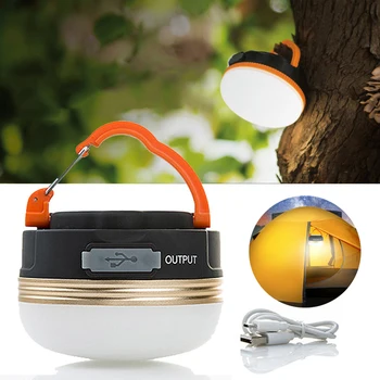 Портативный светодиодный фонарь для кемпинга, уличная палатка, фонари, Power Bank USB, перезаряжаемый для походов, рыбалки, кемпинга