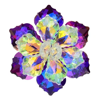 Синди Сян Новое Поступление, Фиолетовые Броши с хрустальным цветком для женщин, блестящая модная тканая булавка ручной работы, высокое качество