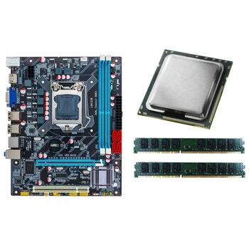 2023 Новая Материнская плата для компьютера H55 LGA1156 2 DDR3 с набором процессоров Двухканальный 16 ГБ (Макс) 1333 МГц HDMI-VGA-Rj45 8USB Настольная материнская плата