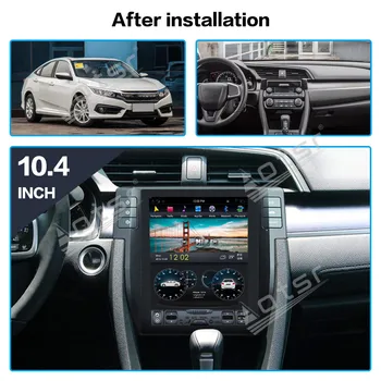 4 + 128 Г Android-Магнитола Для Honda Civic 2016 2017 2018 2019 Автомобильный Мультимедийный Плеер Стерео Головное Устройство PX6 Tesla Navi GPS Изображение 2