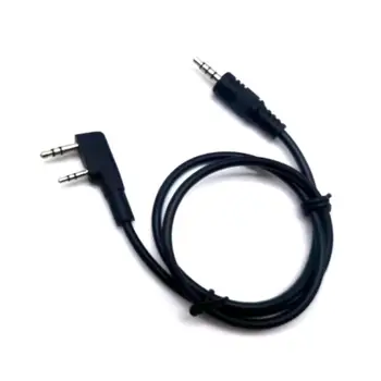 2-Контактный Разъем гарнитуры K-Type для подключения кабеля преобразования звука к интерфейсу динамика 3,5 мм для Радио Baofeng UV-5R TYT Wouxun Kenwood